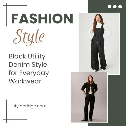 Black Utility Denim Style for Everyday Workwear