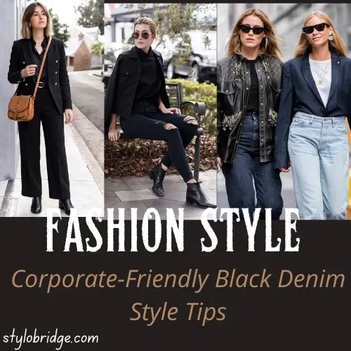 Corporate-Friendly Black Denim Style Tips